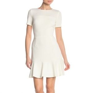 Love...ady Cap Sleeve Flounce Hem Dress